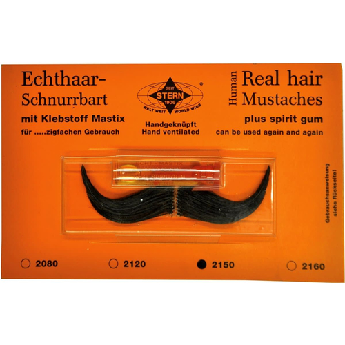 Mustache Real Hair French Black