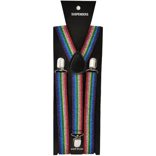 Suspenders Glitter Rainbow
