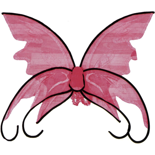 Wings Butterfly Pink W/Blk Trm