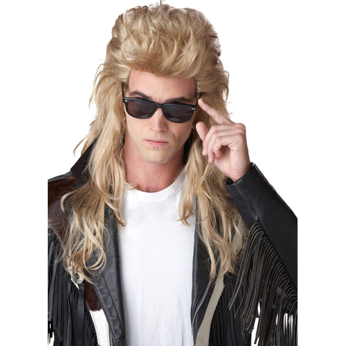 Blonde Wig For 80'S Rock Mullet