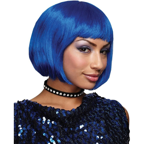 Blue Bob Wig For Adults
