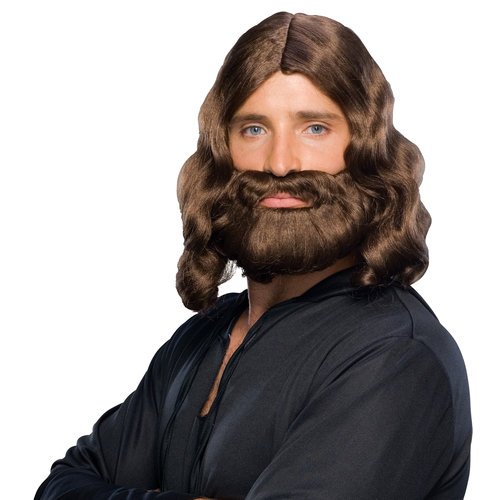 Brown Beard And Wig For Biblical Costumes