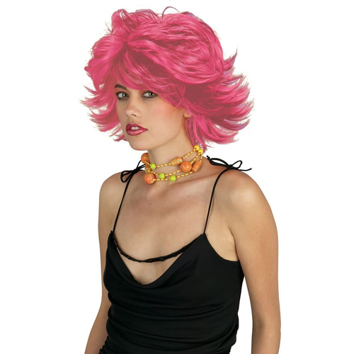 Choppy Pink Wig For Women