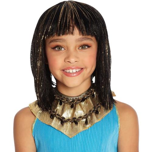 Cleo Wig For Children Black With Gold