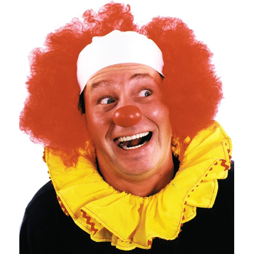 Clown Bald Curly Red Wig For Adults