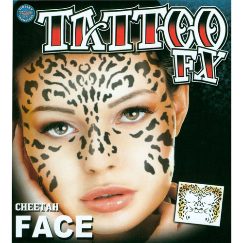 Face Tattoo Cheetah Face
