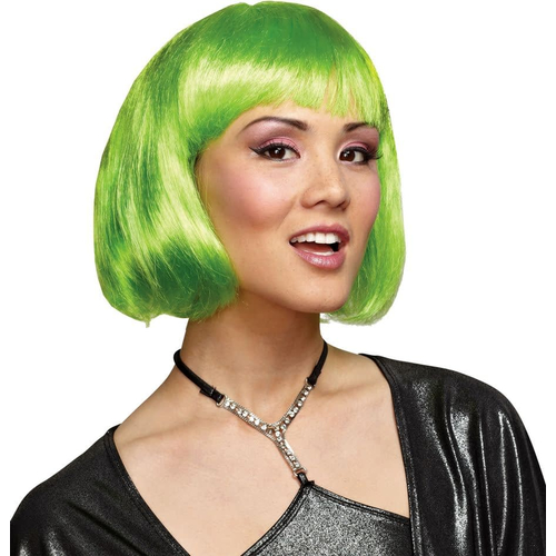 Green Bob Wig For Adults