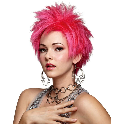 Hot Pink Vivid Wig For Adults