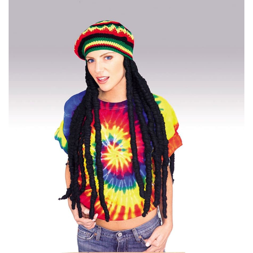 Rasta Wig With Cap For Adults