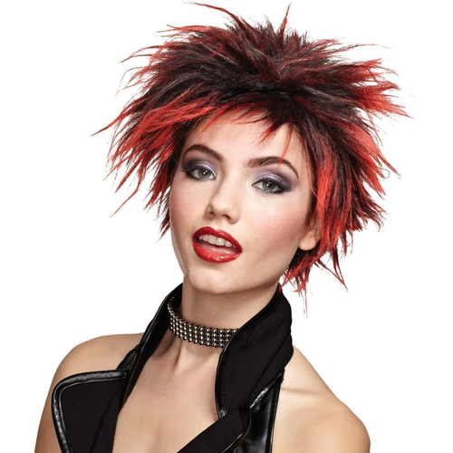 Red Wig For Punker Chick
