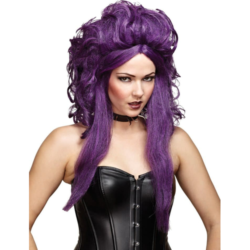 Sorceress Wig For Halloween Black Purple