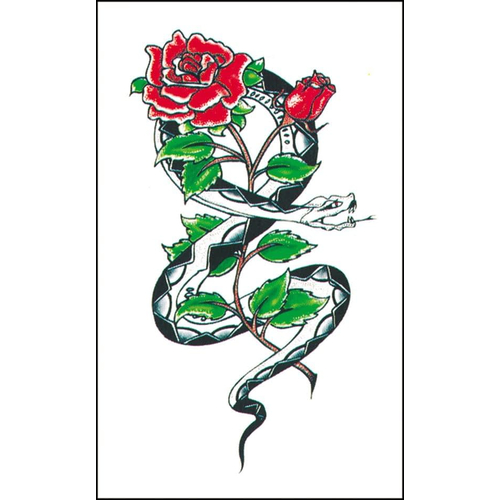 Tattoo Snake With Rose