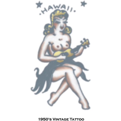 Tattoo Vintage Girl Hawaii