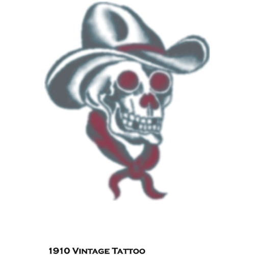 Tattoo Vintage Skull Cowboy