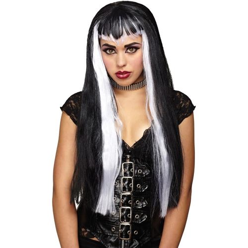 Undertone Wig Black/White For Vampire Costume