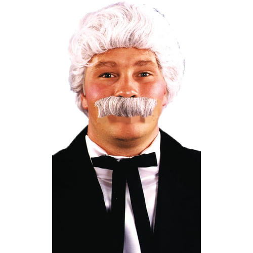 Wig And Moustache For Mark Twain Look