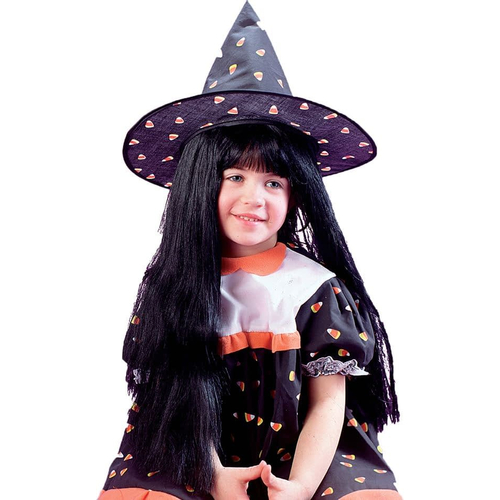 Wig Child Witch Black For Halloween