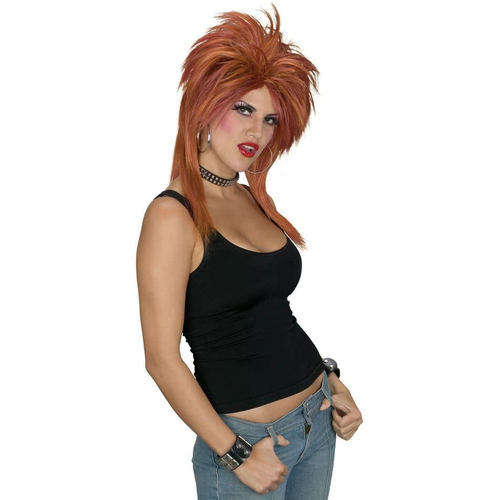 Wig For Rocker Auburn And Brown - 17527