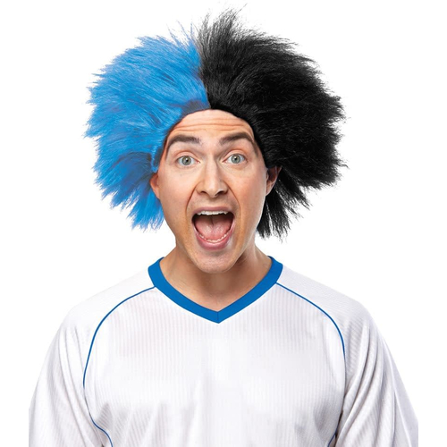 Wig For Sports Fun Blue Black