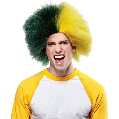 Wig For Sports Fun Green Gold