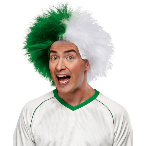 Wig For Sports Fun Green White