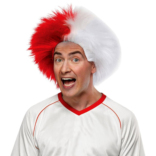 Wig For Sports Fun Red White