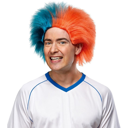 Wig For Sports Fun Teal Orange
