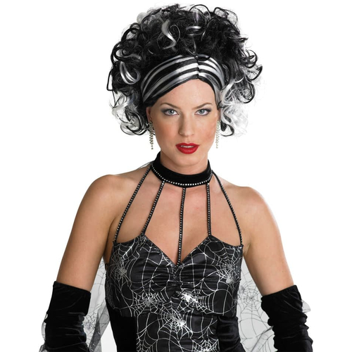 Wig For Wicked Widow Black/White