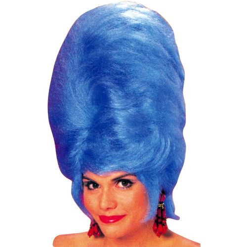 Beehive Blue Wig For Adults