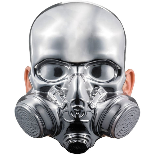 Bio-Hazard Chrome Mask For Halloween