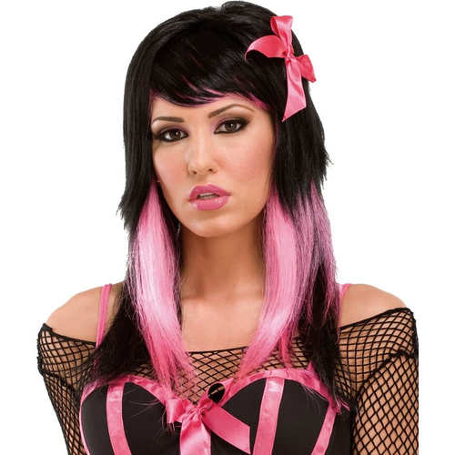 Black/Pink Wig For Fairy