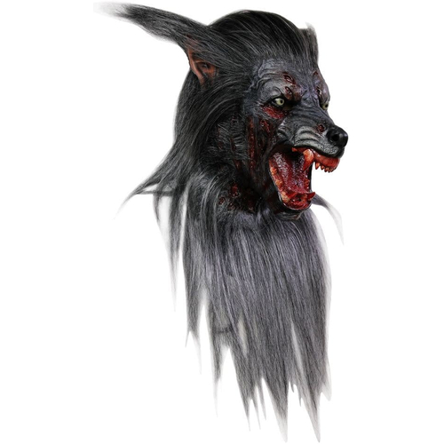 Black Wolf Adult Latex Mask For Halloween