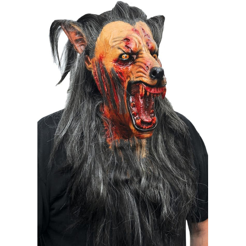 Brown Wolf Latex Mask For Halloween