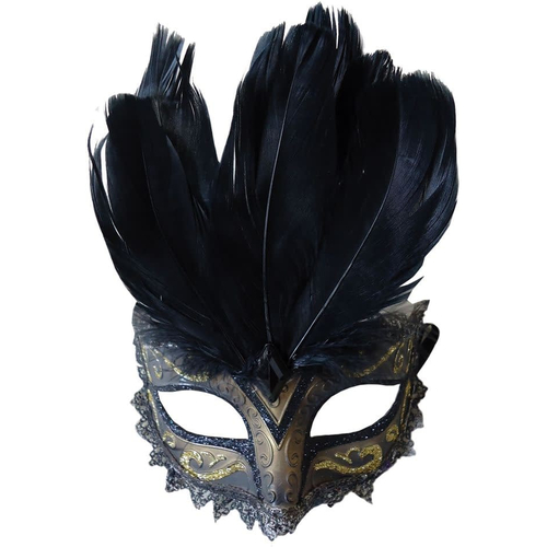 Carnivale Eye Mask Black Gold For Masquerade