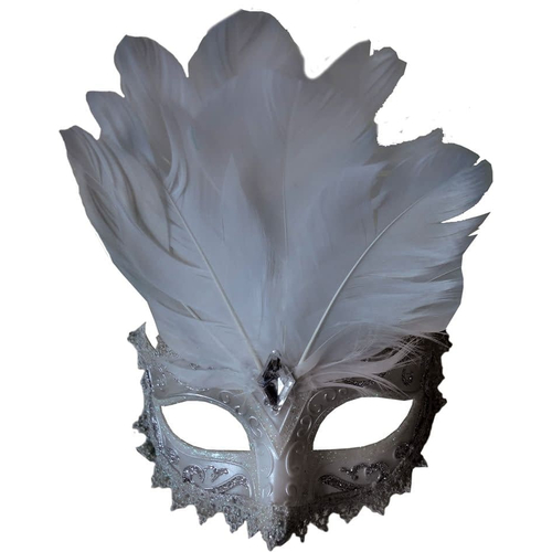 Carnivale Eye Mask White Silve For Masquerade