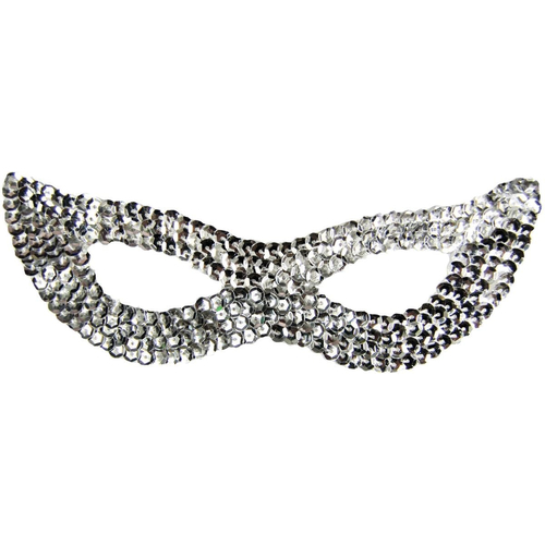 Cat Mask Sequin Silver For Adults