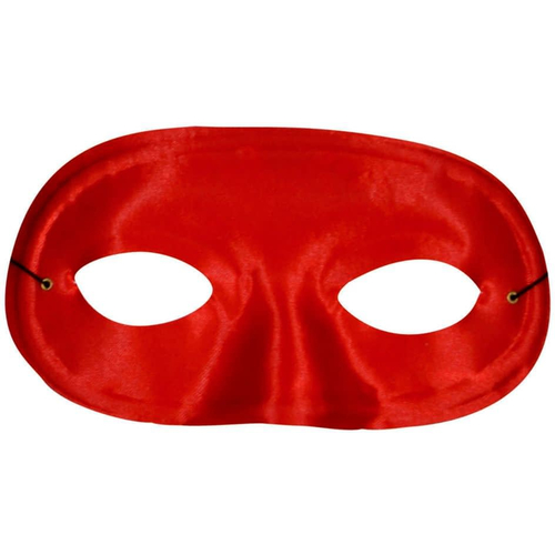 Half Domino Mask Red For Adults