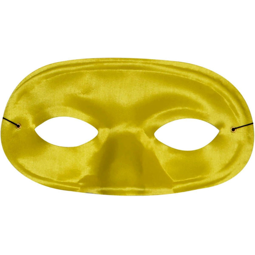 Half Domino Mask Yellow For Adults