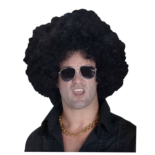 High Afro Black Wig For Adults