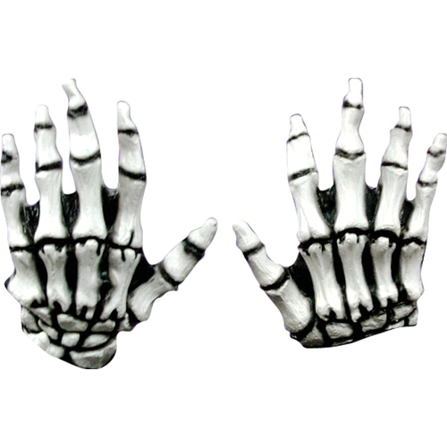 Junior Skeleton White Latex Hands For Adults