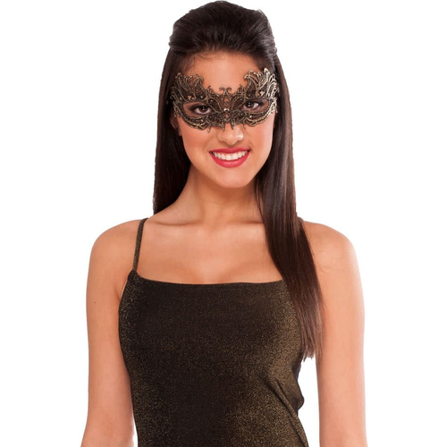 Lace Mask Gold For Masquerade
