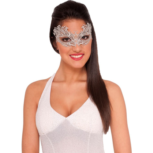 Lace Mask Silver For Masquerade
