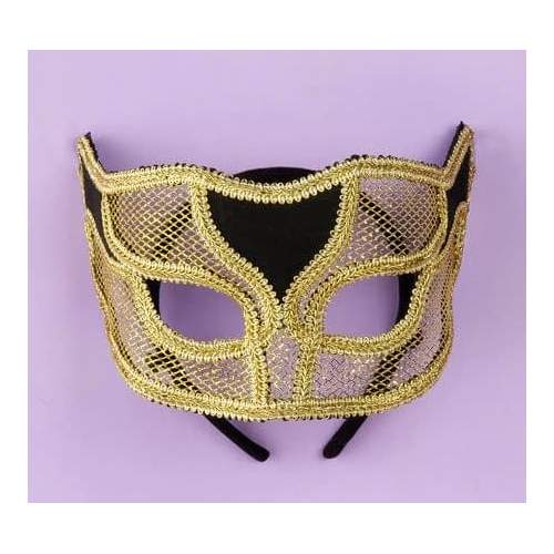 Masquerade Ven Mask Netted Gold