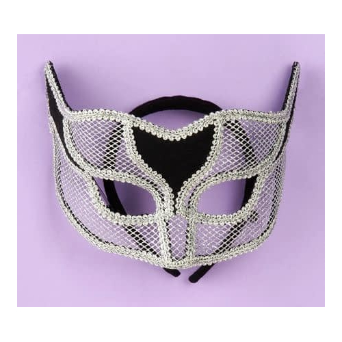 Masquerade Ven Mask Netted Silver
