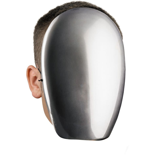 No Face Chrome Mask For Halloween