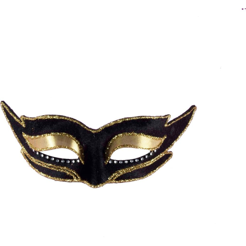 Ven Mask Black W Gold Trm For Masquerade