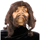 Caveman Mask With Hair For Adults