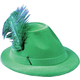 Hat Alpine Grn W/Feather For All