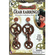 Steampunk Style Gear Earrings