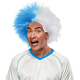 Wig For Sports Fun Light Blue Whit